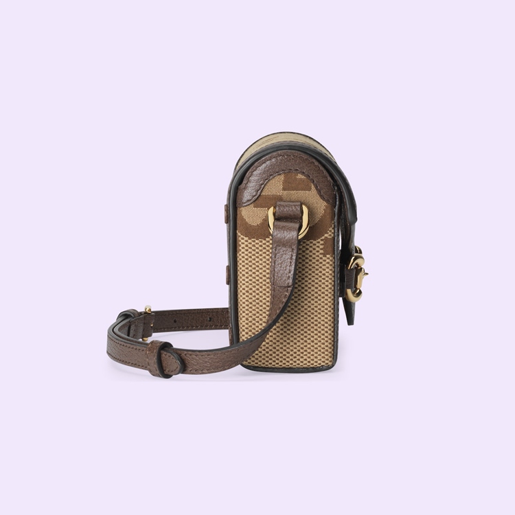 699296.UKMBG.2572.010.057.0000.Light Gucci Horsebit 1955 jumbo GG mini bag
